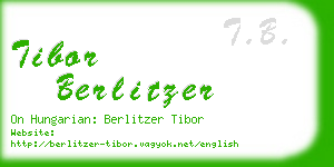 tibor berlitzer business card